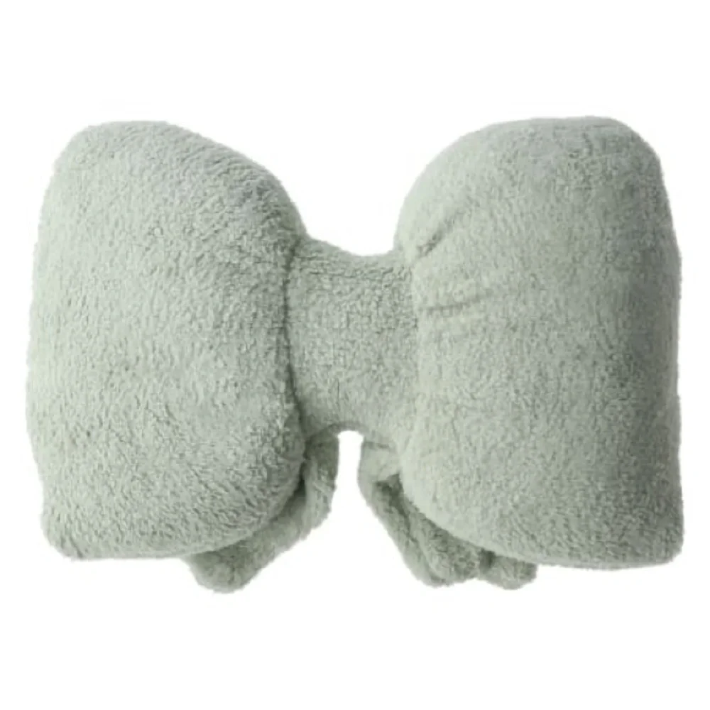Mint Green Holiday Bow Plush Throw Pillow Decor - Mint Green